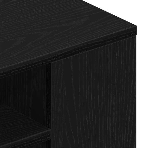 Væghængt TV-skab i Sort Eg 100x30x26,5 cm