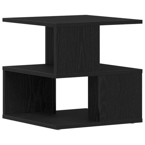 Sidebord Sort Eg 40x40x40 cm Ingeniørtræ