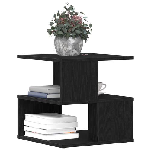 Sidebord Sort Eg 40x40x40 cm Ingeniørtræ