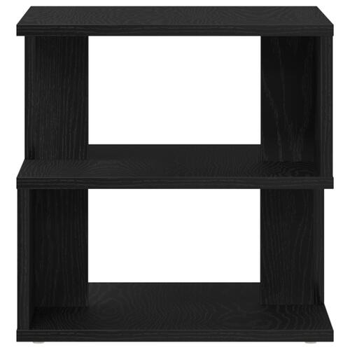 Sidebord Sort Eg 40x40x40 cm Ingeniørtræ