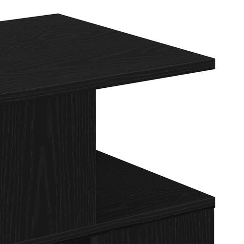 Sidebord Sort Eg 40x40x40 cm Ingeniørtræ