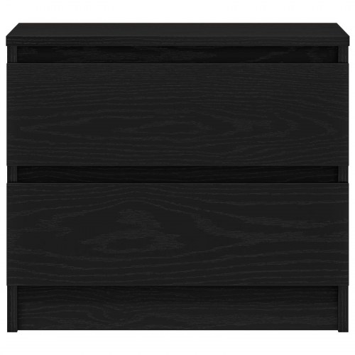 Soveværelsesskabe 2 stk Sort Egetræ 50x40x43,5 cm Lavet af træ