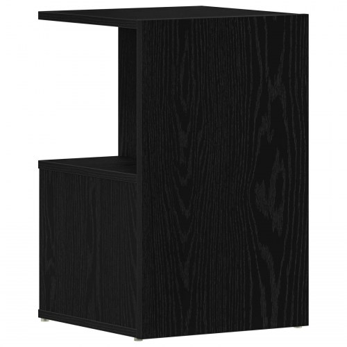 Sengeborde 2 stk Sort Eg 35x35x55 cm Constricted Wood