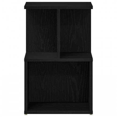 Sengeborde 2 stk Sort Eg 35x35x55 cm Constricted Wood
