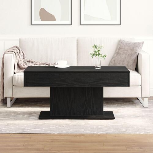 Kaffebord Sort Eg 96x50x45 cm Lavet af Træ
