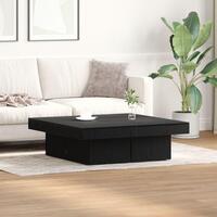 Kaffebord Sort Eg 90x90x28 cm Ingeniørtræ