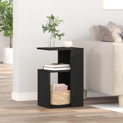 Sidebord Sort Eg 36x30x56 cm Konstrueret Træ