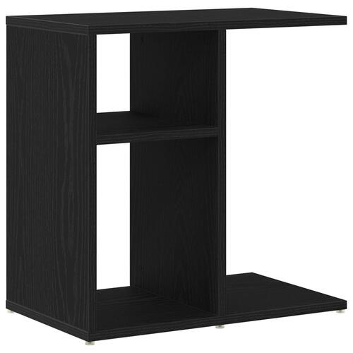 Sidebord, sort eg, 50x30x50 cm, konstrueret træ