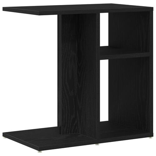 Sidebord, sort eg, 50x30x50 cm, konstrueret træ