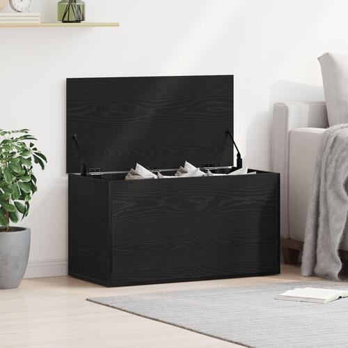 Opbevaringskiste i Sort Eg 84x42x46 cm - Konstrueret Træ