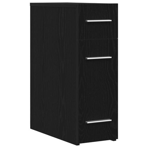 Apoteker Skab i Sort Eg - 20x45,5x60 cm i Konstrueret Træ