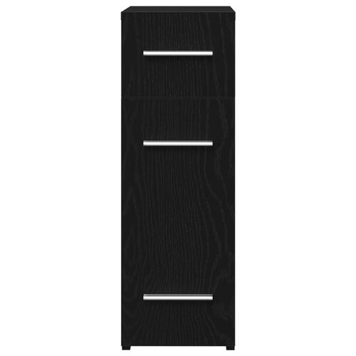 Apoteker Skab i Sort Eg - 20x45,5x60 cm i Konstrueret Træ