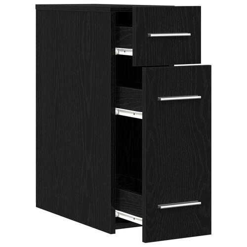 Apoteker Skab i Sort Eg - 20x45,5x60 cm i Konstrueret Træ