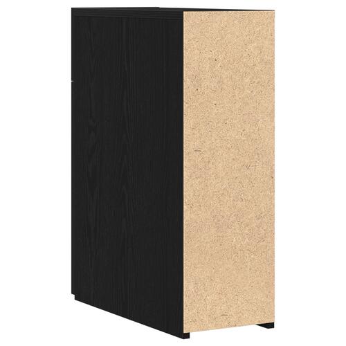 Apoteker Skab i Sort Eg - 20x45,5x60 cm i Konstrueret Træ