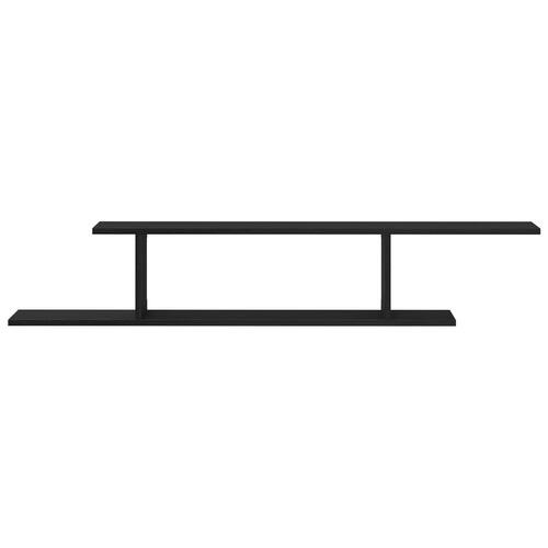 TV-hylde Sort Eg 125x18x23 cm Bygget i Træ