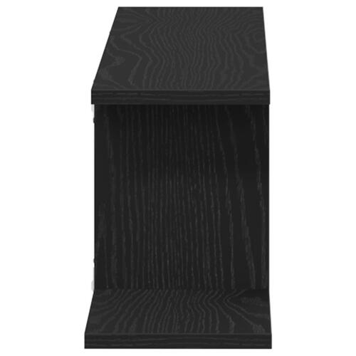 TV-hylde Sort Eg 125x18x23 cm Bygget i Træ