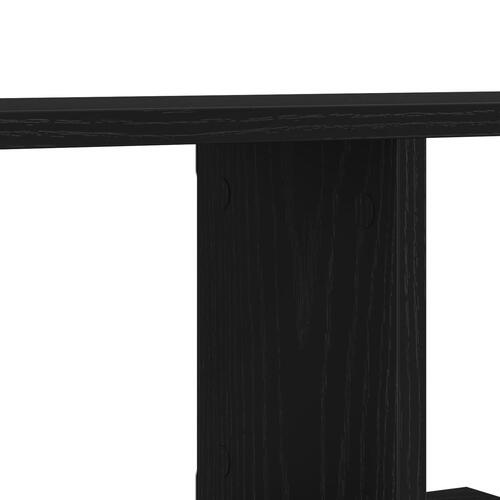 TV-hylde Sort Eg 125x18x23 cm Bygget i Træ
