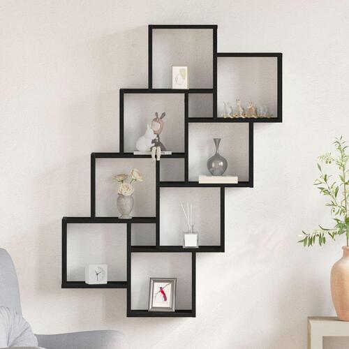 Vægskab i Sort Eg 90x15x119,5 cm - Lavet af træ