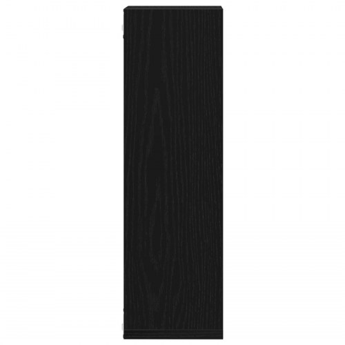 Væghylder 2 stk Sort Eg 50x15x85 cm Ingeniørtræ