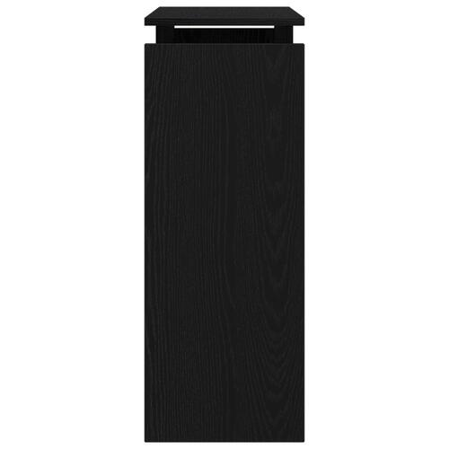 Konsolbord Sort Eg 80x30x80 cm Ingenieret Træ