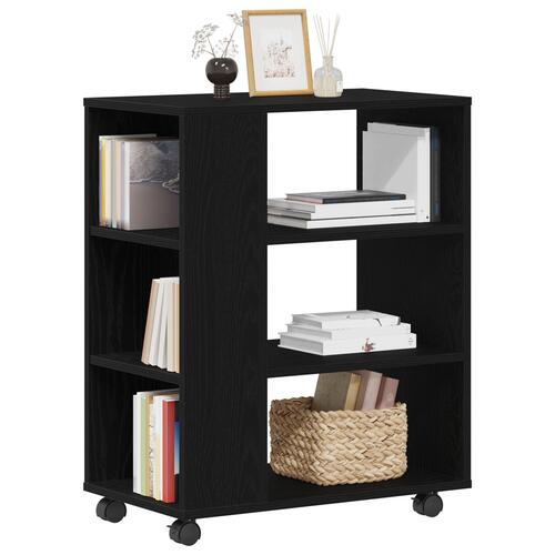 Rullekabinettet Sort Eg 60x35x75 cm lavet af træ