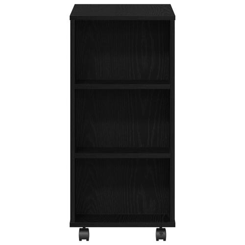 Rullekabinettet Sort Eg 60x35x75 cm lavet af træ