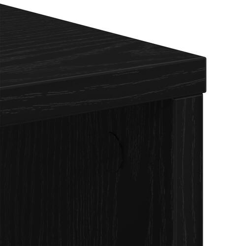Rullekabinettet Sort Eg 60x35x75 cm lavet af træ