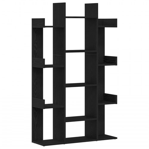 Bogskab i Sort Eg 86x25,5x140 cm - Konstrueret Træ