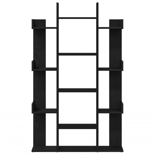 Bogskab i Sort Eg 86x25,5x140 cm - Konstrueret Træ