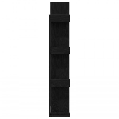 Bogskab i Sort Eg 86x25,5x140 cm - Konstrueret Træ
