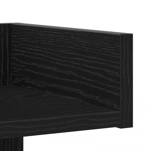 Bogskab i Sort Eg 86x25,5x140 cm - Konstrueret Træ