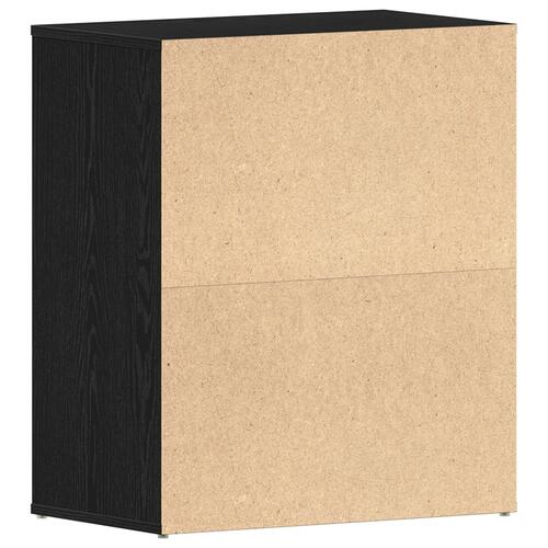 Skoskab Sort Eg 60x35x70 cm - Bygget i træ