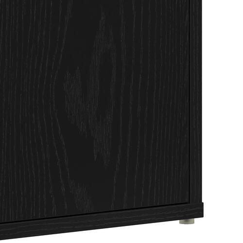 Skoskab Sort Eg 60x35x70 cm - Bygget i træ