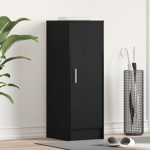 Skoskab i Sort Eg 32x35x92 cm Ingeniørtræ