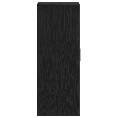 Skoskab i Sort Eg 32x35x92 cm Ingeniørtræ