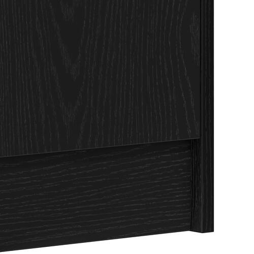 Skoskab i Sort Eg 32x35x92 cm Ingeniørtræ