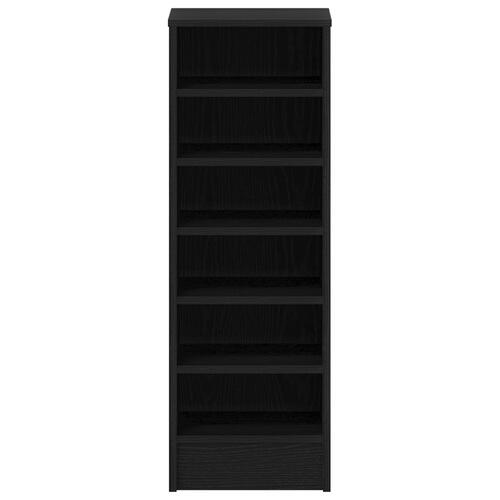 Skoskab Sort Eg 31,5x35x90 cm af konstrueret træ