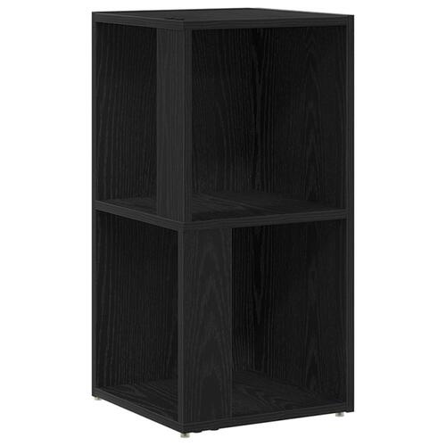 Hjørneskab Sort Eg 33x33x67 cm Konstrueret Træ