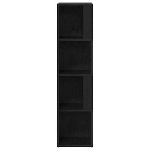 Bogreol i Sort Eg 33x33x132 cm - Konstrueret Træ