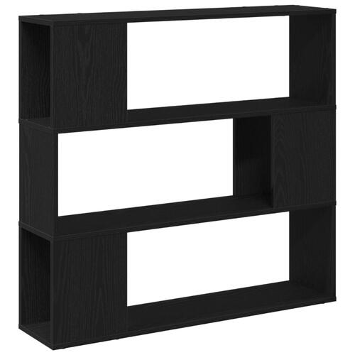 Bogreol - Sort Eg, 100x24x94 cm, Konstrueret Træ