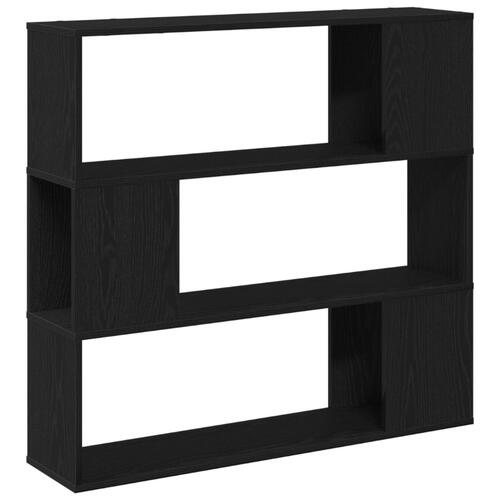 Bogreol - Sort Eg, 100x24x94 cm, Konstrueret Træ
