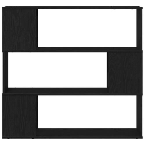 Bogreol - Sort Eg, 100x24x94 cm, Konstrueret Træ