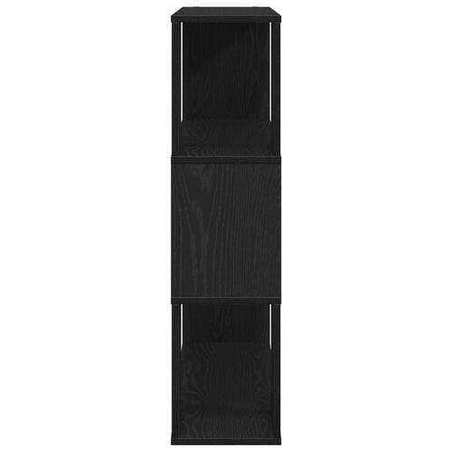 Bogreol - Sort Eg, 100x24x94 cm, Konstrueret Træ