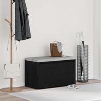 Hallbænk Sort Eg 80x40x45 cm Lavet af Træ
