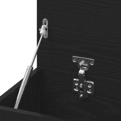 Hallbænk Sort Eg 60x30x45 cm Ingeniørtræ