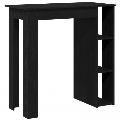 Barbord med Hylde - Sort Eg, 102x50x103.5 cm, Lavet af Ingeniørtræ