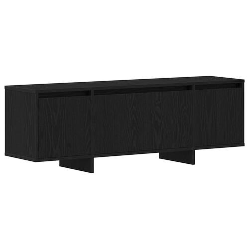 TV-bord sort egetræ 120x30x40,5 cm lavet af træ