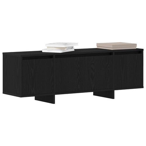 TV-bord sort egetræ 120x30x40,5 cm lavet af træ