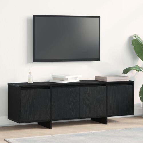 TV-bord sort egetræ 120x30x40,5 cm lavet af træ