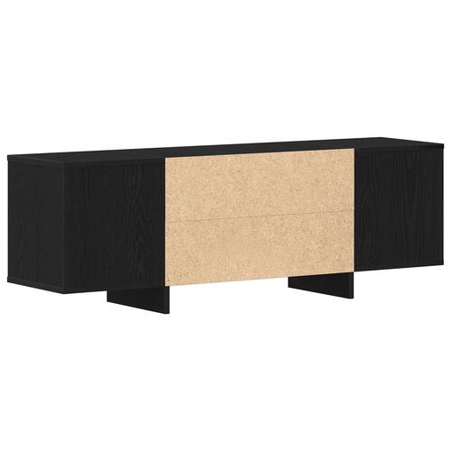 TV-bord sort egetræ 120x30x40,5 cm lavet af træ